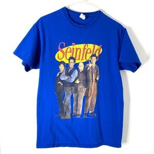 Fruit of the Loom Blue Seinfeld Graphic Tee HD Cotton Ribbed Crew Neck